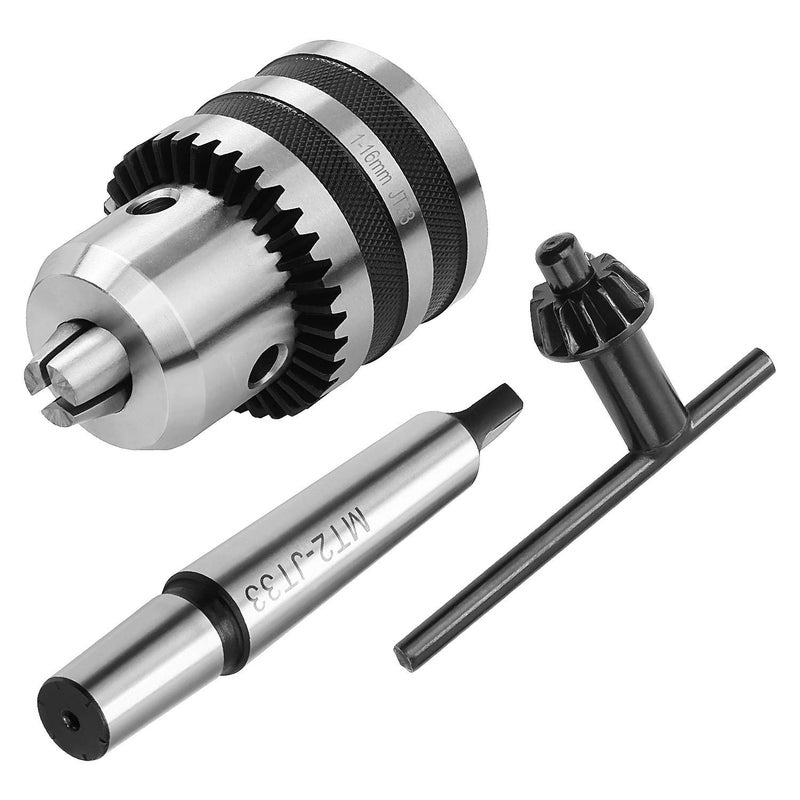 Acrux7 1/32"- 5/8" MT2 Drill Chuck for Lathe, JT33 Drill Chuck with Morse Taper 2 Arbor & Chuck Key - Image 5